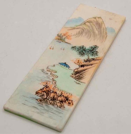 Chinese Shoushan Stone Handpainted Bookmark