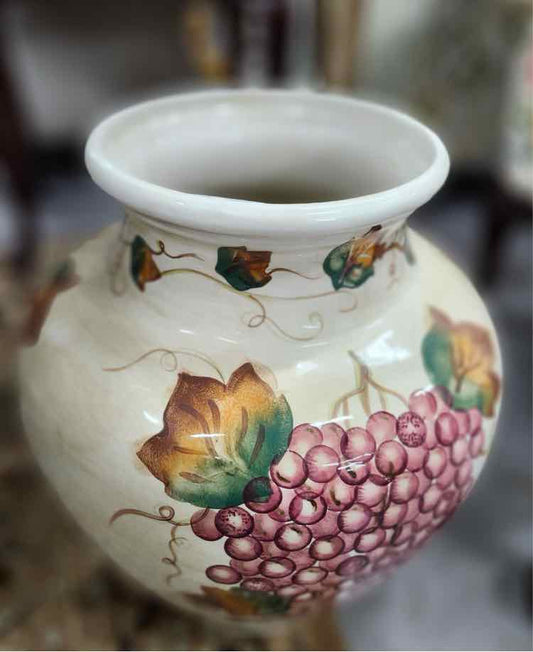 Large Beige Fruit Vase