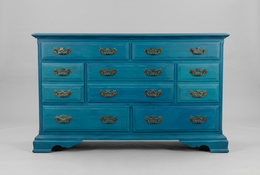 Teal 7 Drawer Dresser