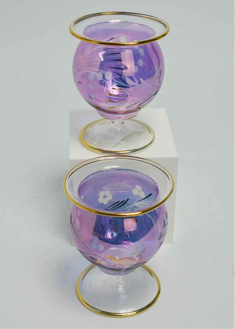 Etched Glass Goblets
