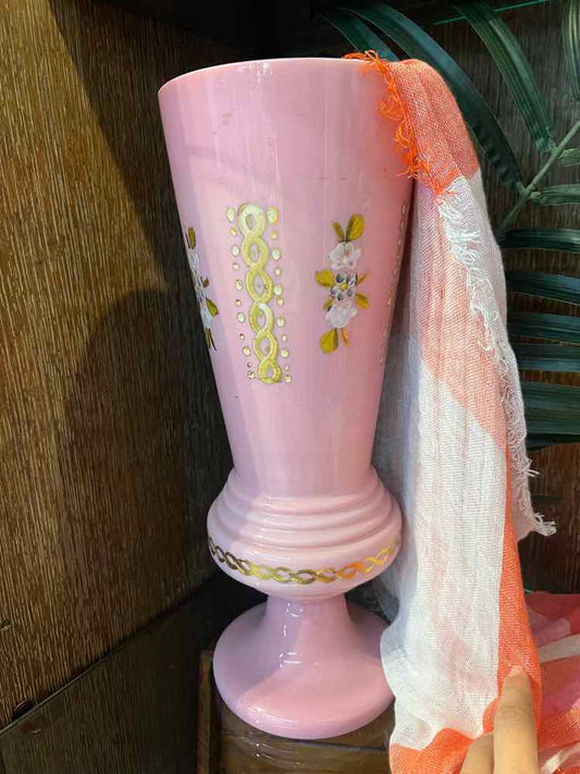 pink and gold vase