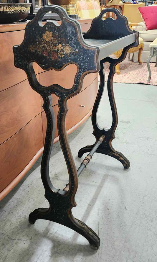Black Hand Painted Side Table
