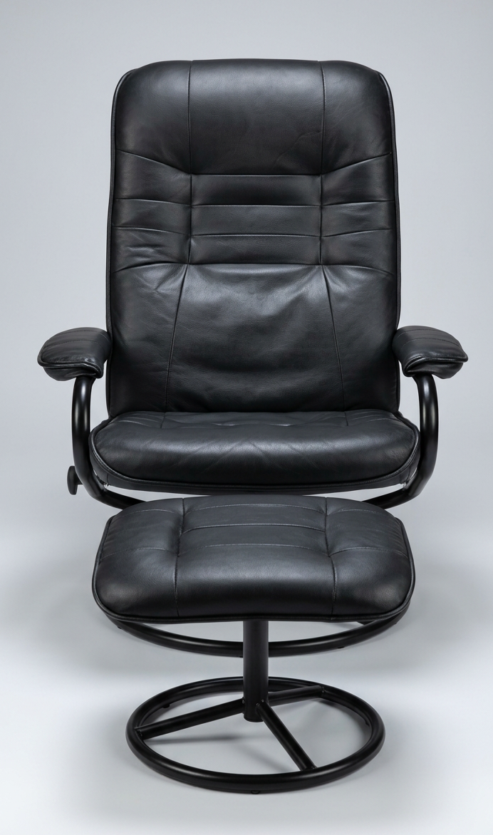 Black Chair w/Ottoman