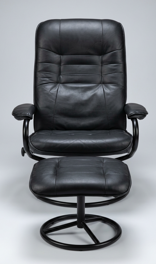 Black Chair w/Ottoman