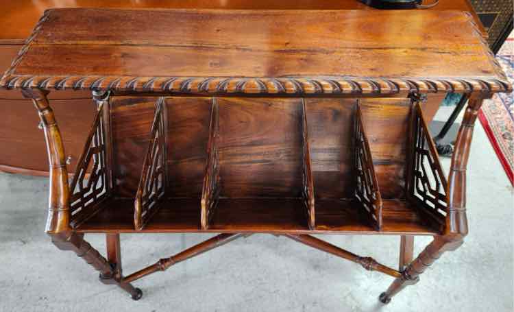 Mahogany Library Book Trough