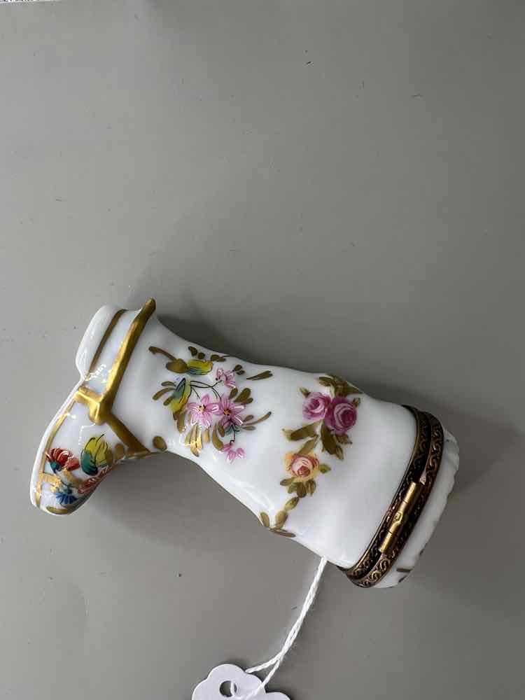 Limoges Boot Trinket Box