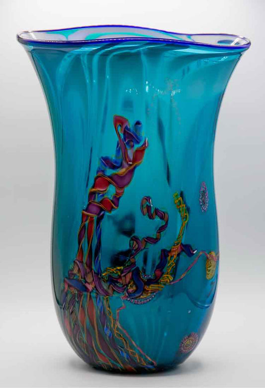 Dutch Schulze Glass Art Vase 'Signed'