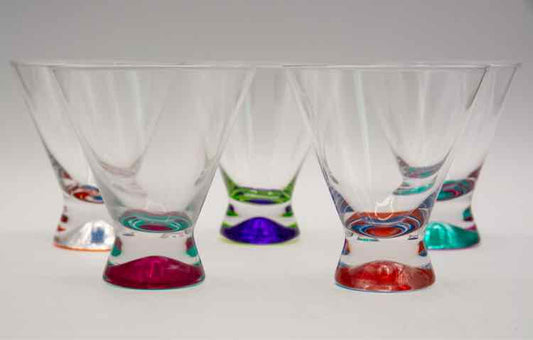 Set of 5 Dansk Spectra Cocktail Glasses