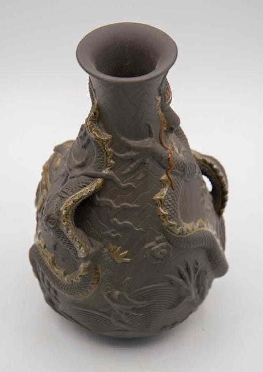Lladro Black Vase 7"