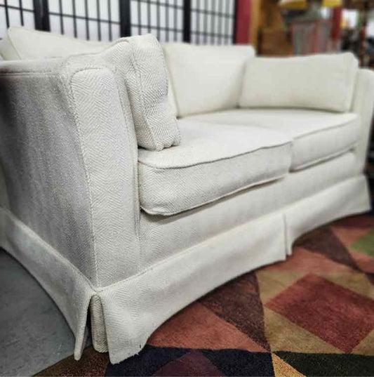 White Wool Hickory Craft Loveseat