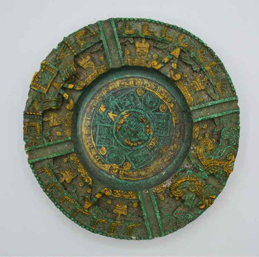 Vtg. Crushed Malachite Green Ashtray