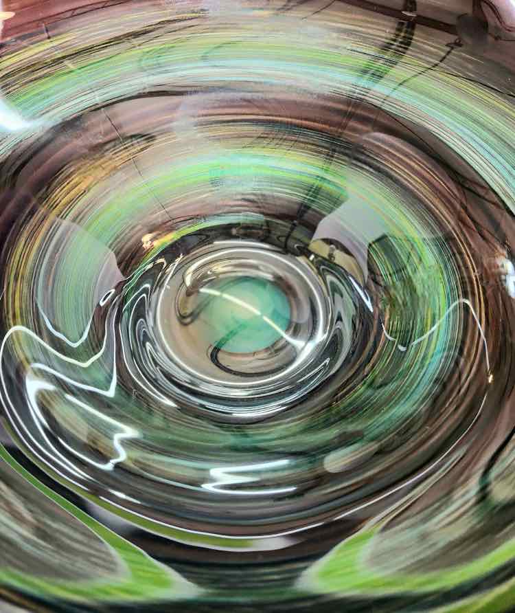 Art Glass Bowl on Stand