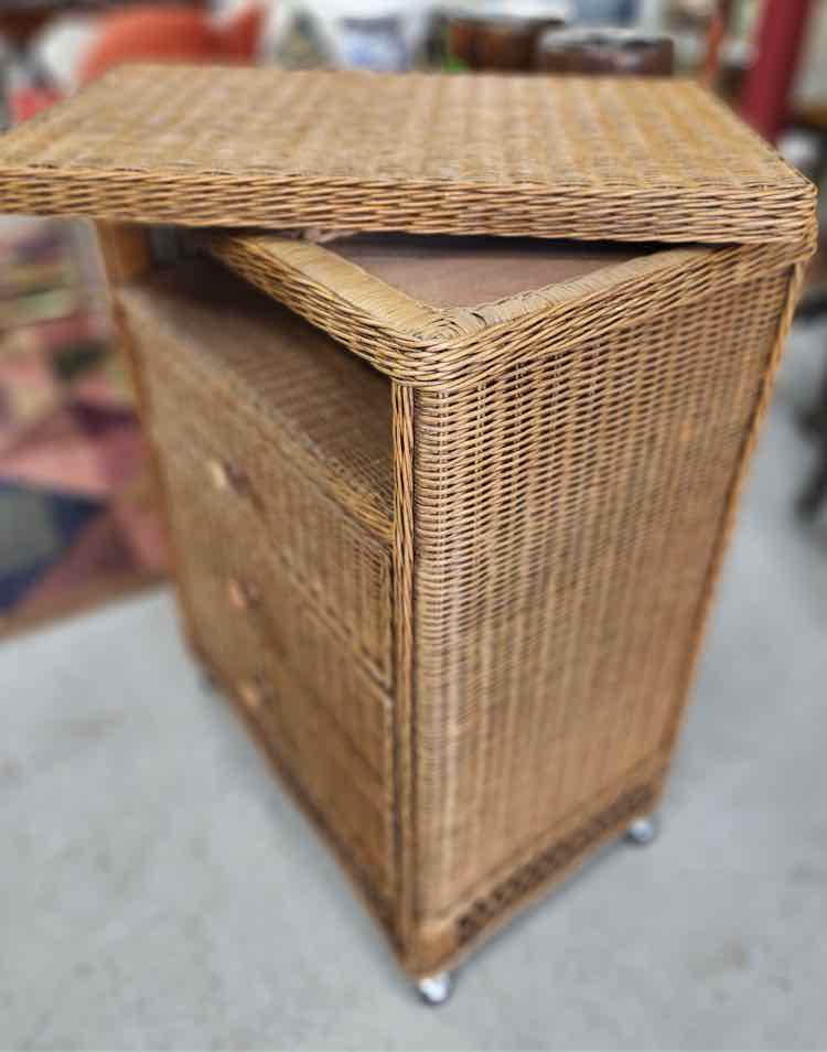 Wicker 3 Drawer T.V Cabinet