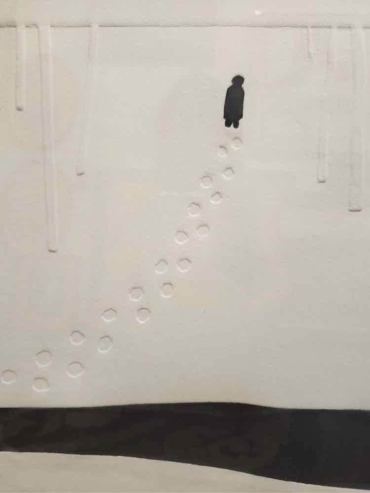 "Winter Walk #7" MCM Art David Shapiro