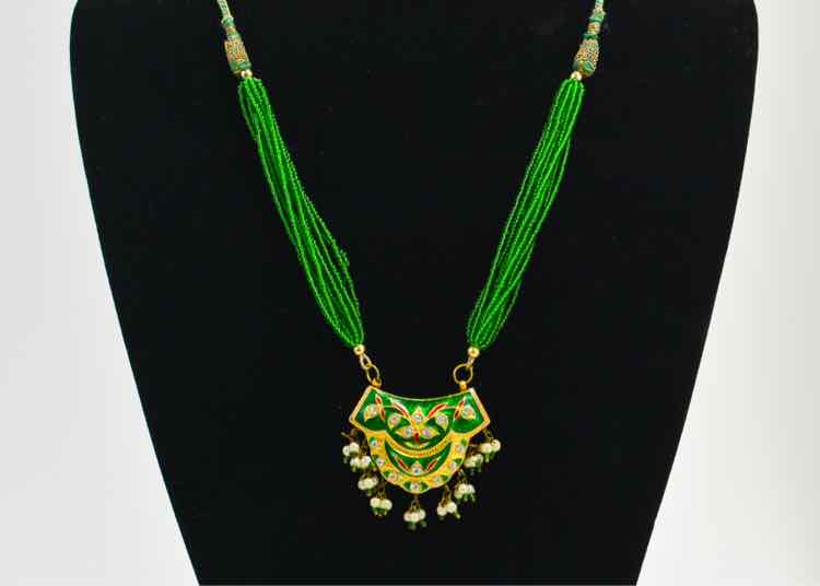 Meenakari Cloisonne Brass Necklace