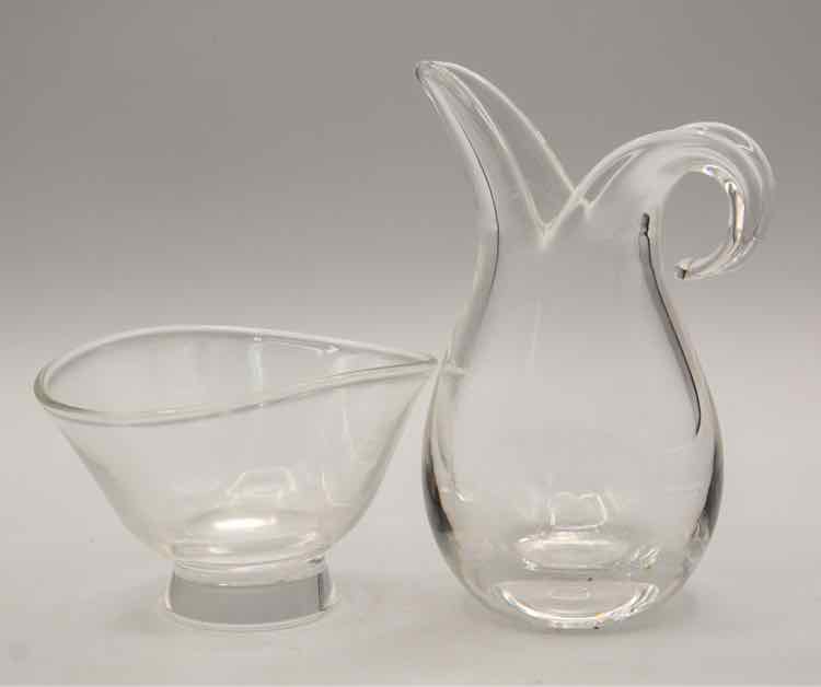 Steuben Glass Creamer/Sugar Set