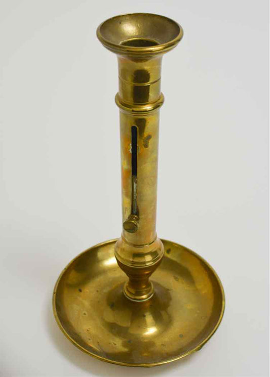 French Brass Adjustable Candlesticks