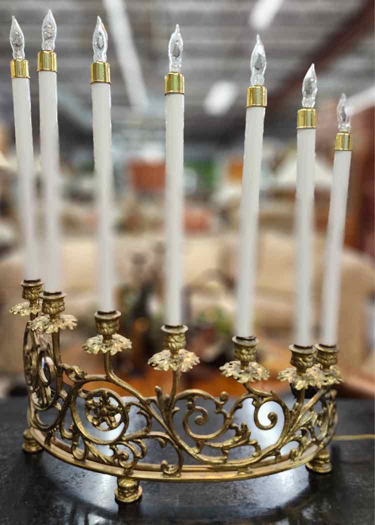 Baroque Candelabra in Cast Brass