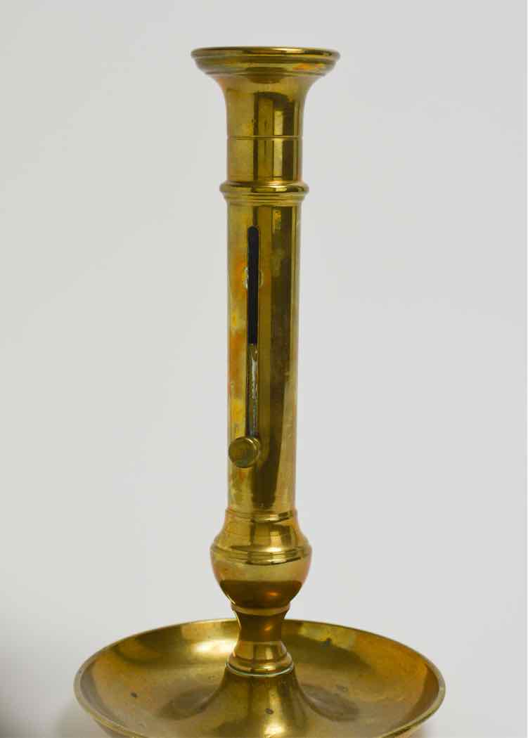 French Brass Adjustable Candlesticks