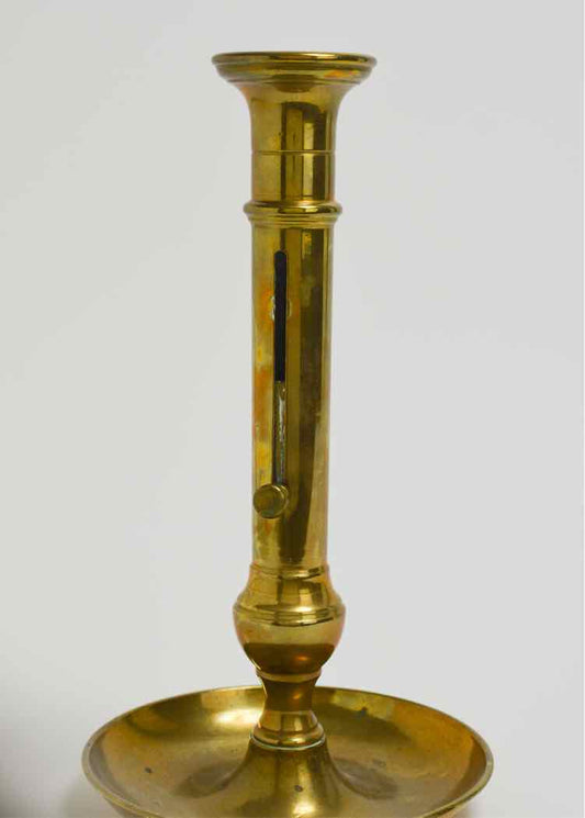 French Brass Adjustable Candlesticks