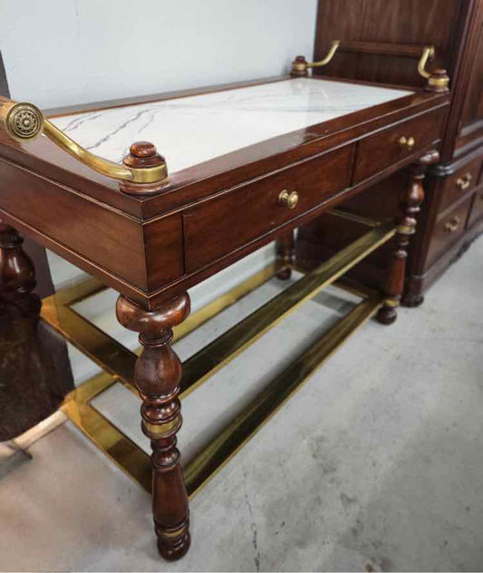 La Barge Wood Bar w/ Marble Top