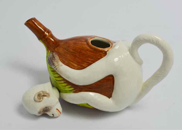White Porcelain Monkey Teapot