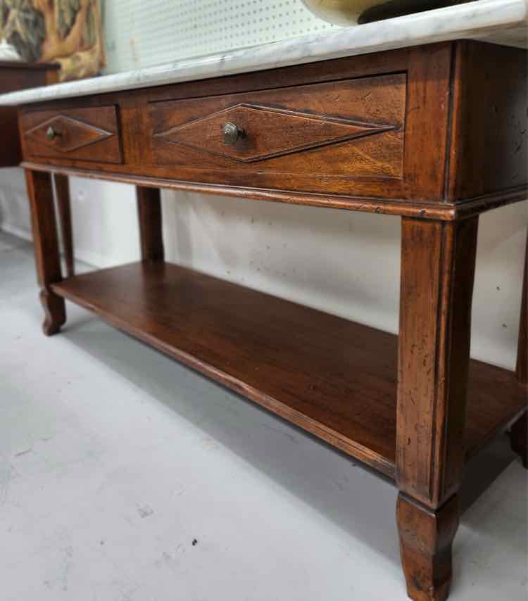 Marble Top Entry Table