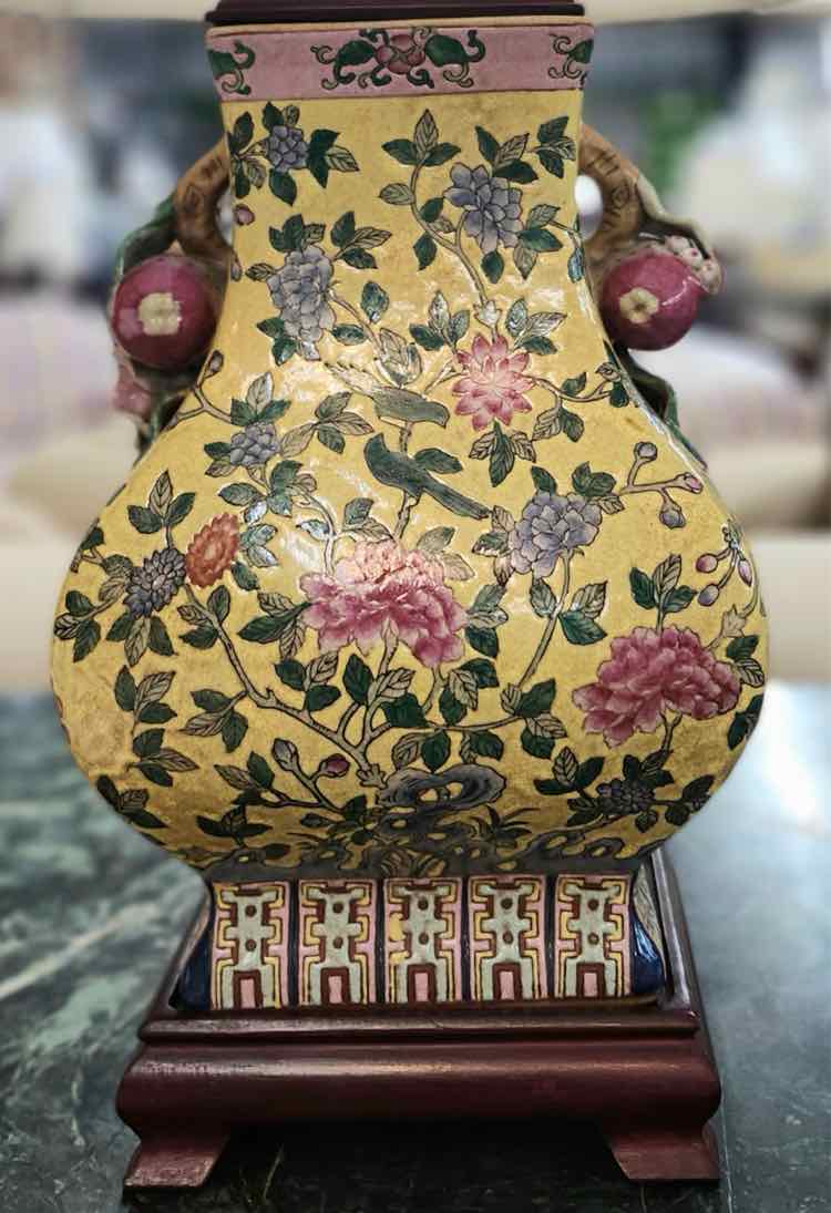 Pair of Floral Lamps