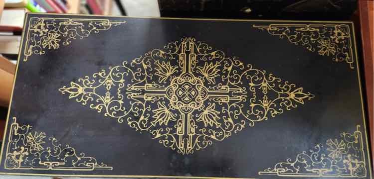 Black Asian Style, Two Shelf Chest, Reproduction
