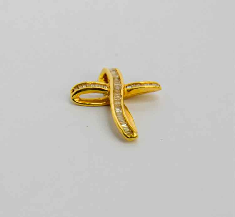 14k Diamond Cross