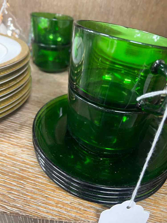 Vintage Green Cups