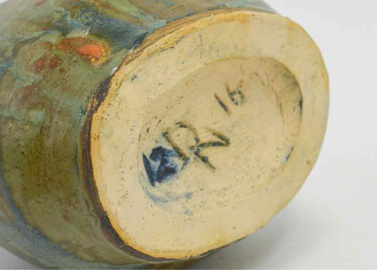 Green and Blue Bottle Vase
