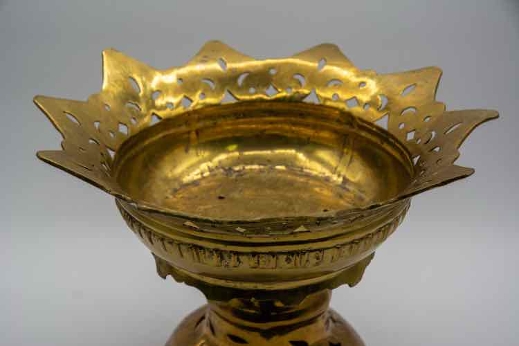 Brass Hammered Offering Bowl