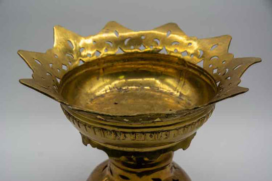 Brass Hammered Offering Bowl
