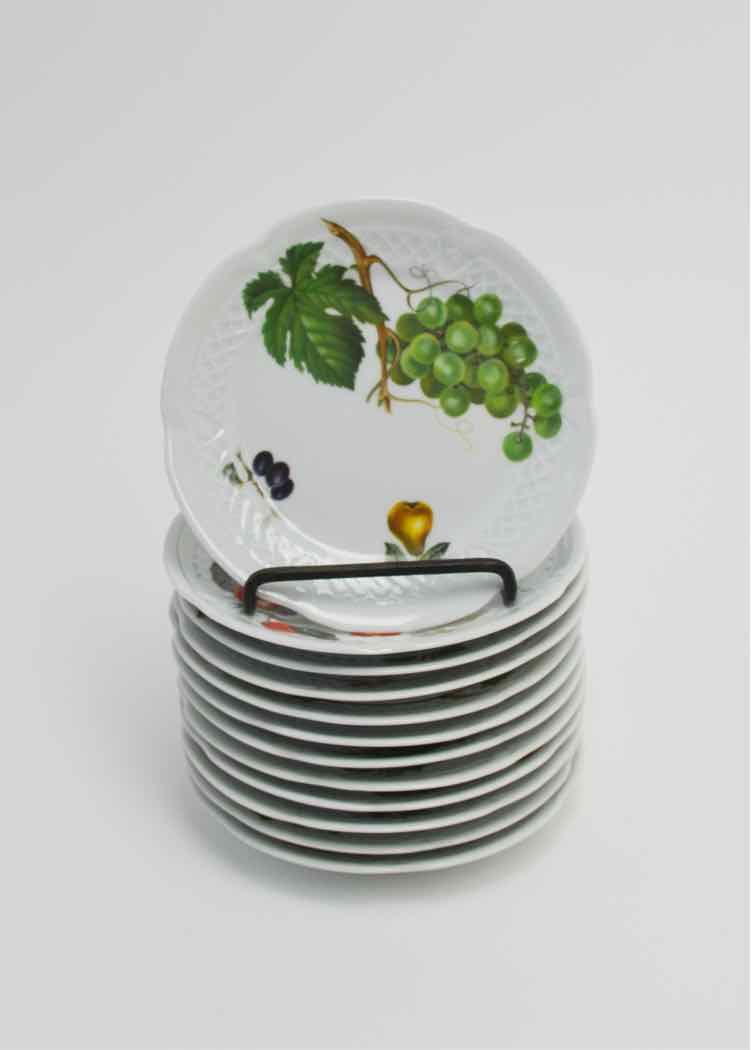 Lourioux French Porcelain Fruit Plates