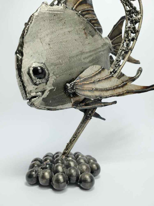 Art Metal Angle Fish Sculpture