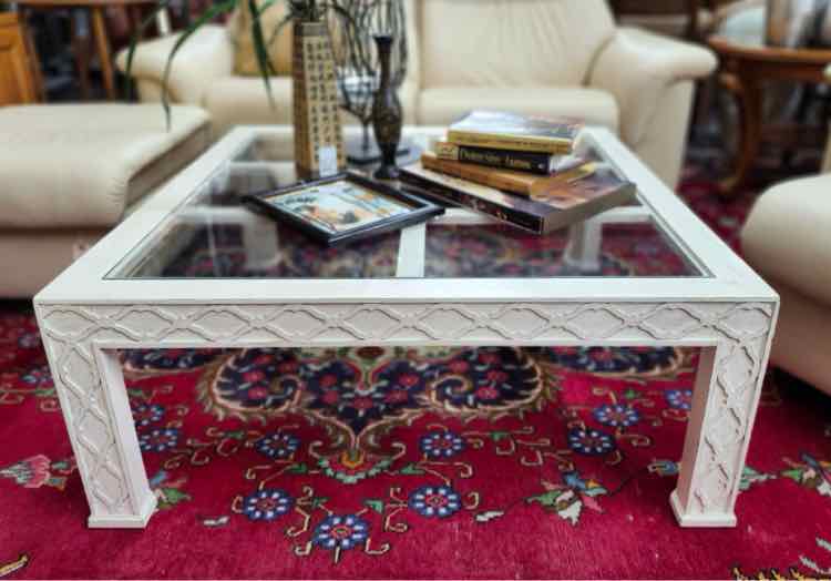 White Henredon Coffee Table