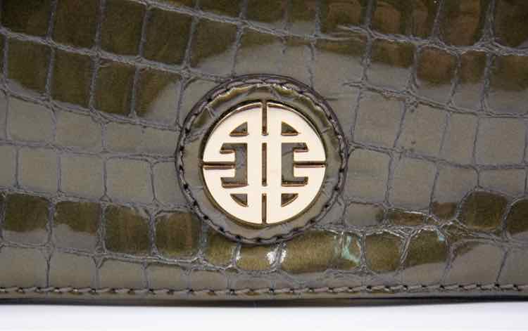 Antonio Melani Green Leather Clutch