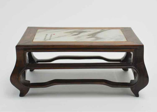 Antique Chinese Marble Insert Table Stand
