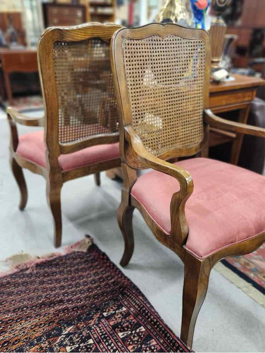 Pair of Cane Baker Chairs