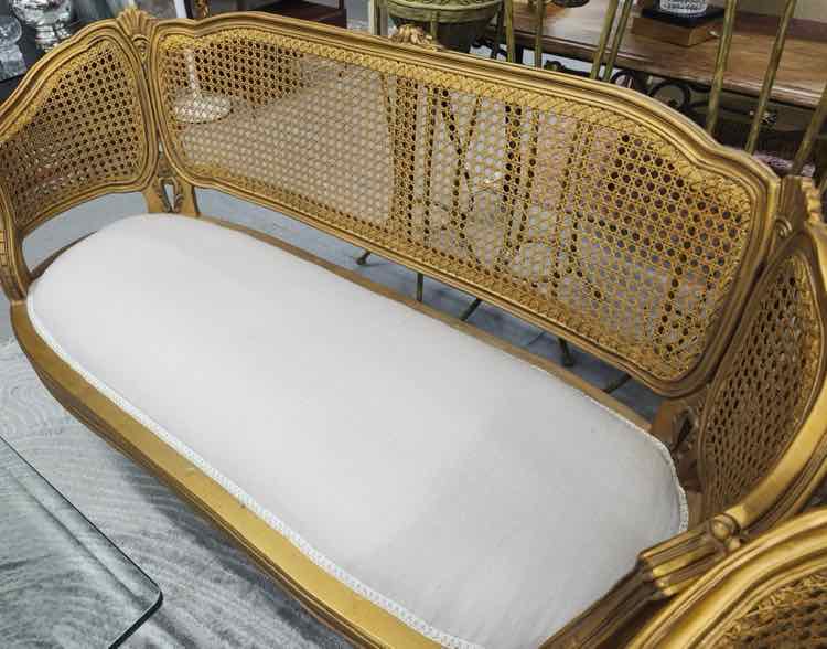 French Gold Cane Sattee