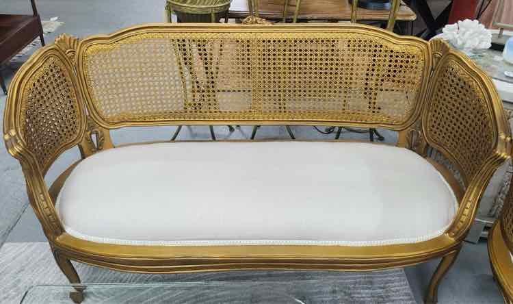French Gold Cane Sattee