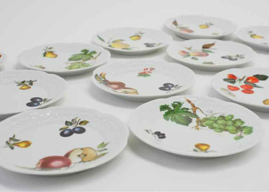 Lourioux French Porcelain Fruit Plates