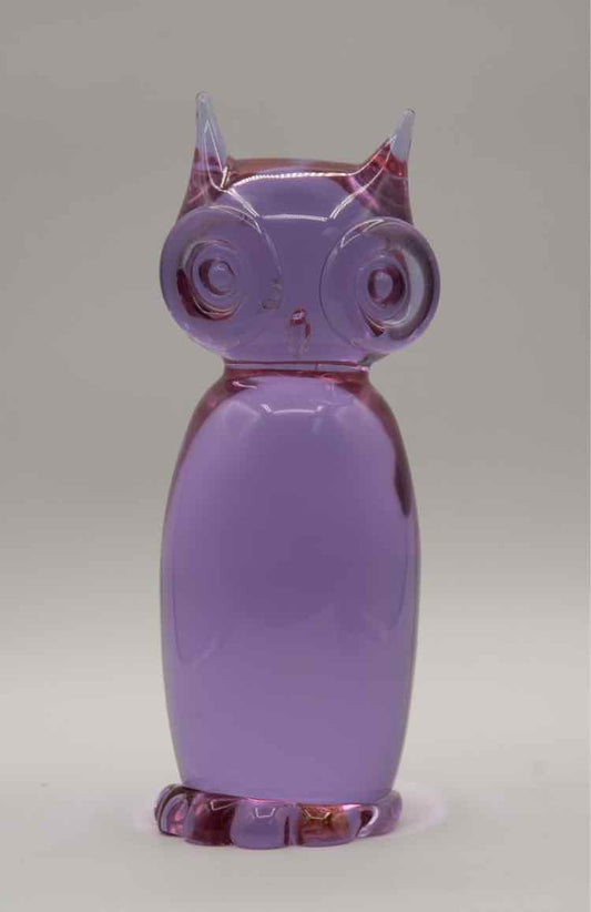 Purple/Blue Murano Glass Synee Zanetti Owl
