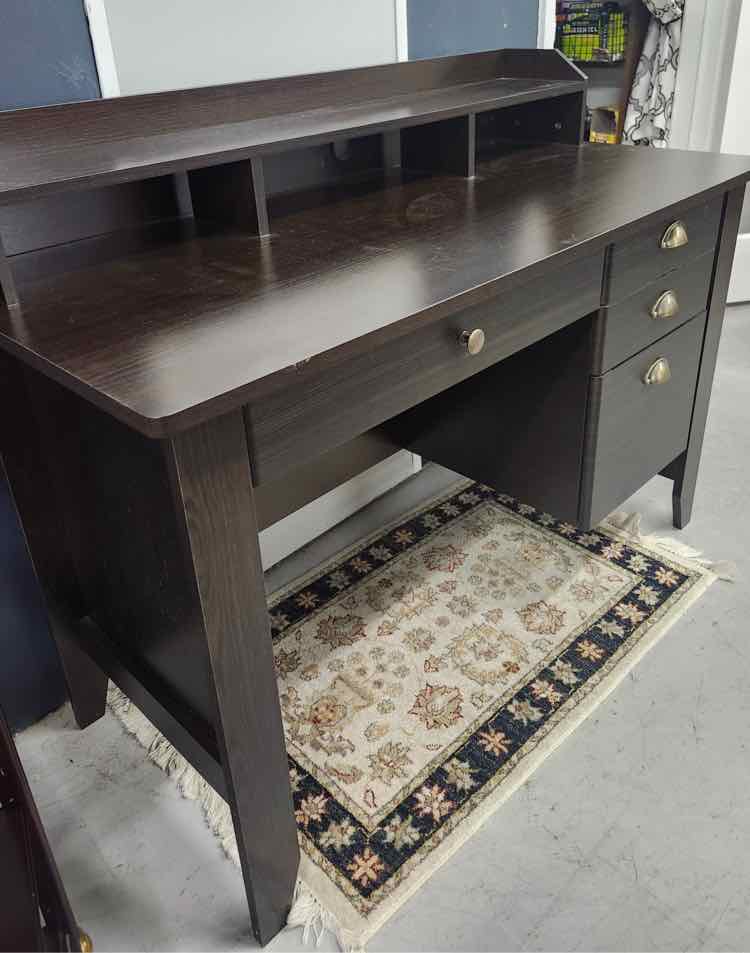 4 Drawer Black Desk