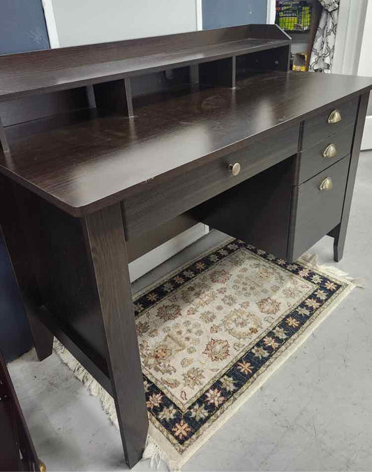 4 Drawer Black Desk