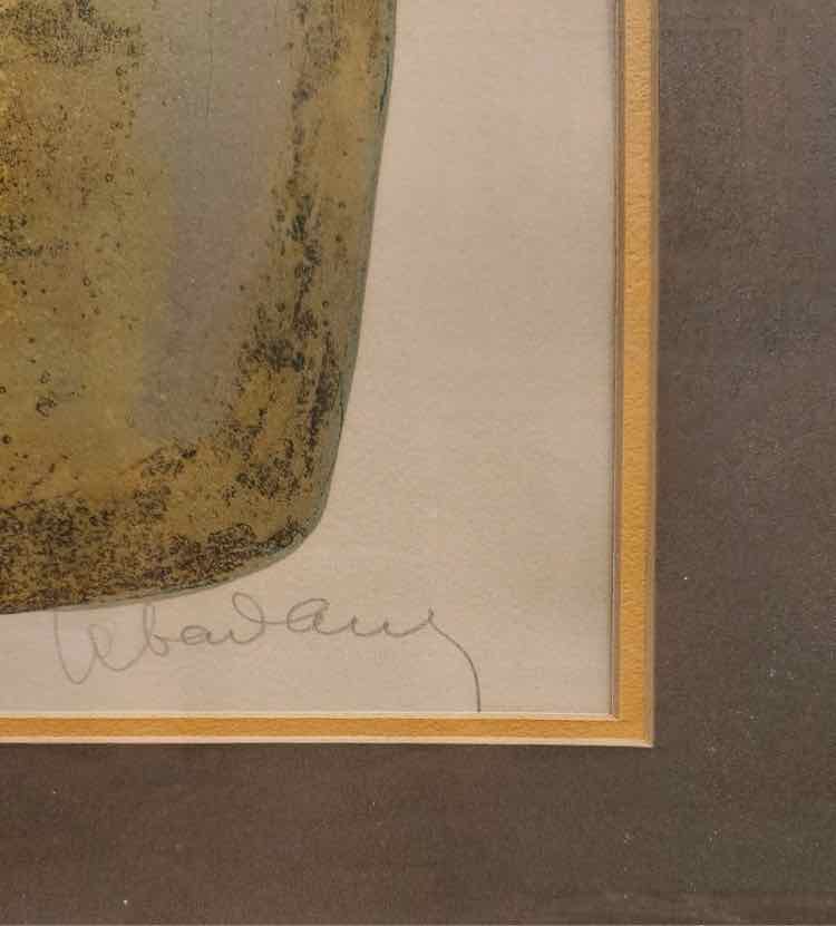 Color Seriograph Beige and Teal Dang Lebadang