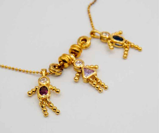 Vermeil Child Figure Necklace