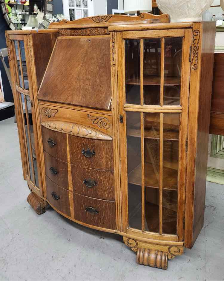 Side by Side Secretary Bookcase