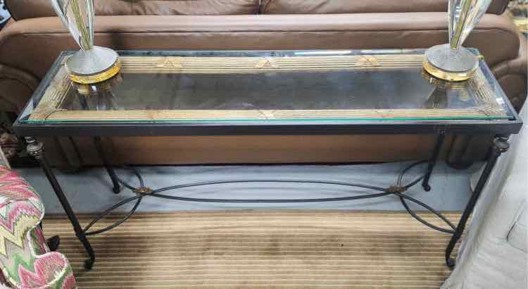 Black & Gold Sofa Table